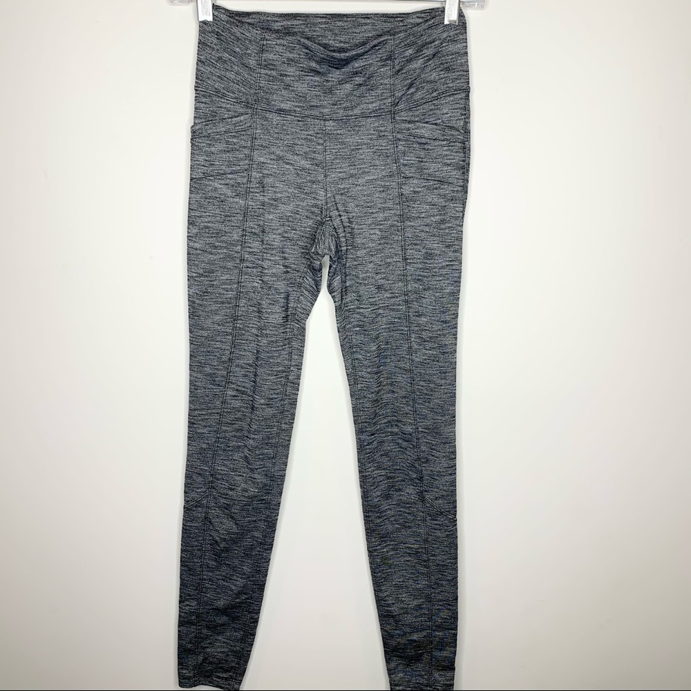 ATHLETA Metro Grey Space Dye Leggings Pockets XS
